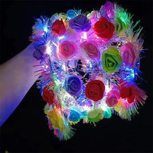 Cargar imagen en el visor de la galería, Corona de flores LED de hadas, diadema luminosa de 14 leds
