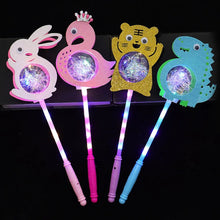 Cargar imagen en el visor de la galería, Varita Led brillante con tres modos de Flash para niños, juguete de dibujos animados
