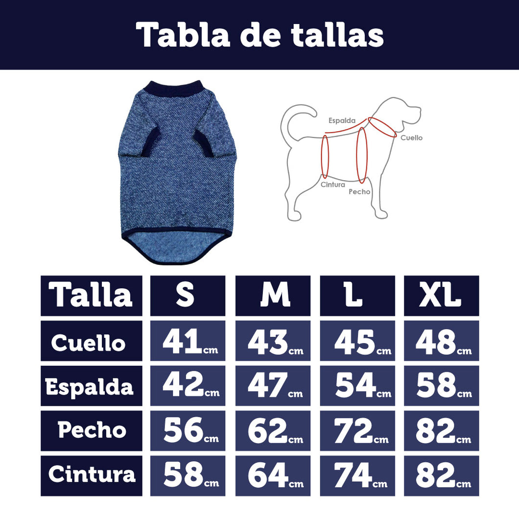 Sweater con cuello para perro