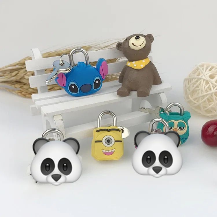 Candado de Metal con dibujos animados para viajar, mochila de seguridad para exteriores
