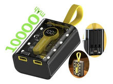 Cargar imagen en el visor de la galería, Power Bank 10000mah Transparent Brillante Super Rápida3cable Negro
MOD.FM-000171

