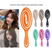 Cargar imagen en el visor de la galería, Peine de pelo de masaje para mujer, cepillo de pelo húmedo para salón de belleza, herramientas de peinado de peluquería, cepillo desenredante antiestático
