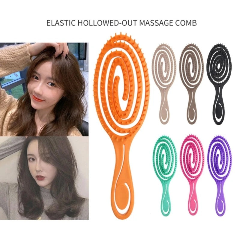 Peine de pelo de masaje para mujer, cepillo de pelo húmedo para salón de belleza, herramientas de peinado de peluquería, cepillo desenredante antiestático
