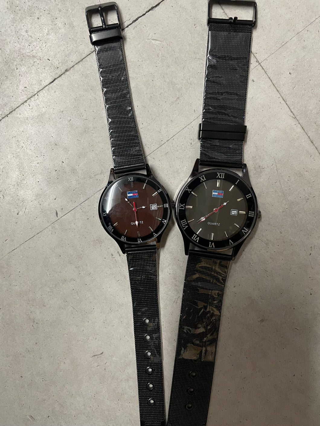 Reloj de metal dúo pareja