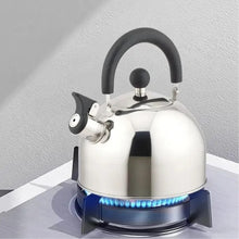 Cargar imagen en el visor de la galería, Tetera con silbato de acero inoxidable, tetera de 1,8 litros, estufa de cocina, ergonómica, para agua hirviendo
