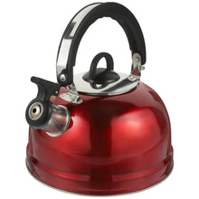 Cargar imagen en el visor de la galería, Tetera con silbato de acero inoxidable, tetera de 1,8 litros, estufa de cocina, ergonómica, para agua hirviendo
