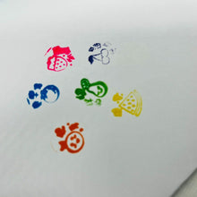 Cargar imagen en el visor de la galería, Set de 6 Timbres de Colores Diseño de Frutas
