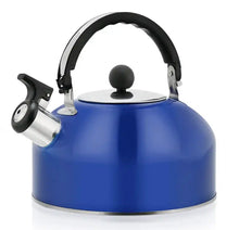 Cargar imagen en el visor de la galería, Tetera con silbato de acero inoxidable, tetera de 1,8 litros, estufa de cocina, ergonómica, para agua hirviendo
