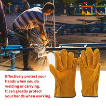 Cargar imagen en el visor de la galería, Guantes de trabajo de cuero para soldador, guantes de seguridad
