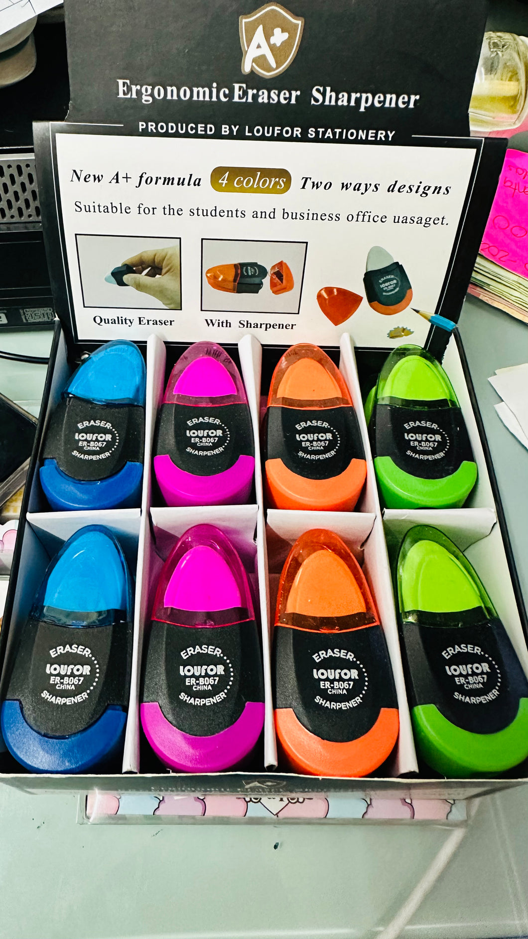 Borrador con sacapuntas