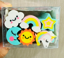 Cargar imagen en el visor de la galería, 6 gomas Borrador de lápiz Kawaii para niños, gomas de borrar con forma de Animal para la escuela, suministros escolares MOD QH-8516
