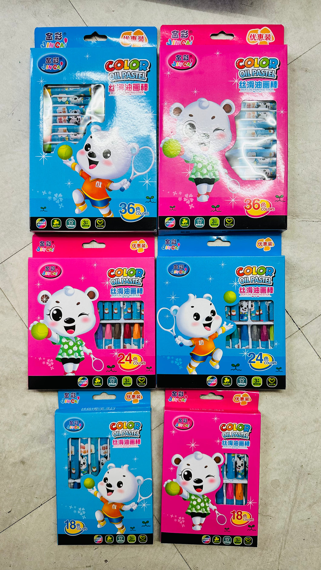 Crayones de colores al óleo multiusos