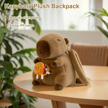Cargar imagen en el visor de la galería, Mochila felpa CAPYBARA con bolso bandolera dibujos animados con correa ajustable para uso diario MOD 8671
