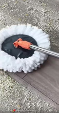 Cargar y reproducir el video en el visor de la galería, Trapeador giratorio para limpieza de suelo, cabezales de microfibra reutilizables, fregona perezosa para el hogar
