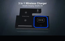 Cargar y reproducir el video en el visor de la galería, Cargador inalámbrico rápido LED de 30W, estación de carga plegable 3 en 1 para iPhone 16, 15, 14, 13, 12, 11, Apple Watch 9, 8, 7, 6, 5, Airpods Pro/3 MOD CHARGER 3
