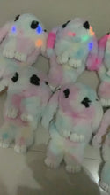 Cargar y reproducir el video en el visor de la galería, Bolsa de peluche conejo arcoíris MOD. KE-67
