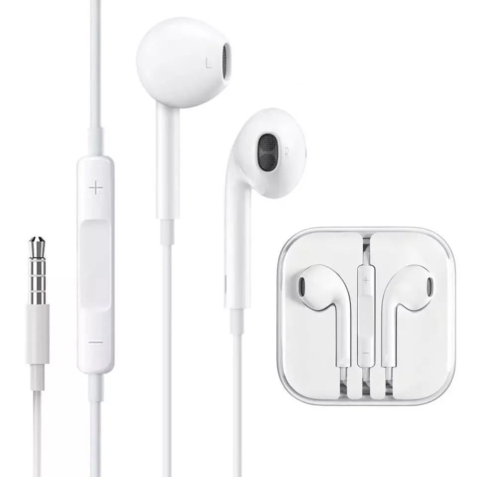 Auricular con cable de 3,5mm y Control de volumen, auriculares internos para música iPhone 7 8 X Xs, auriculares estéreo con micrófono para Xiaomi, Huawei,