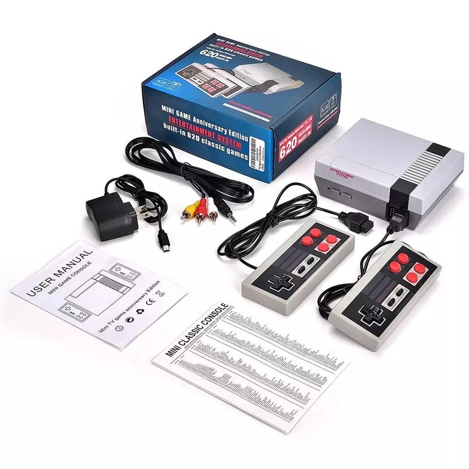 Consola de juegos Retro   NES para Tv,  consola de juegos con mando integrado para vídeo de TV familiar, 620  juegos