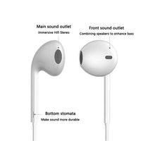 Cargar imagen en el visor de la galería, Auricular con cable de 3,5mm y Control de volumen, auriculares internos para música iPhone 7 8 X Xs, auriculares estéreo con micrófono para Xiaomi, Huawei,
