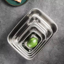 Cargar imagen en el visor de la galería, Fiambrera de acero inoxidable 304 a prueba de fugas, MOD GH4698 contenedor de almacenamiento de alimentos, Bento, cuencos, capacidad para el hogar, contenedor de alimentos, viaje, 4 pz
