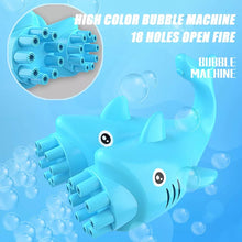 Cargar imagen en el visor de la galería, pistola de burbujas  TIBURÓN DOBLE CABEZA Juguete de pistola de burbujas de delfín para niños, soplador de burbujas de jabón de agua de verano, juguete de doble cabeza, máquina eléctrica de burbujas de tiburón MOD 804
