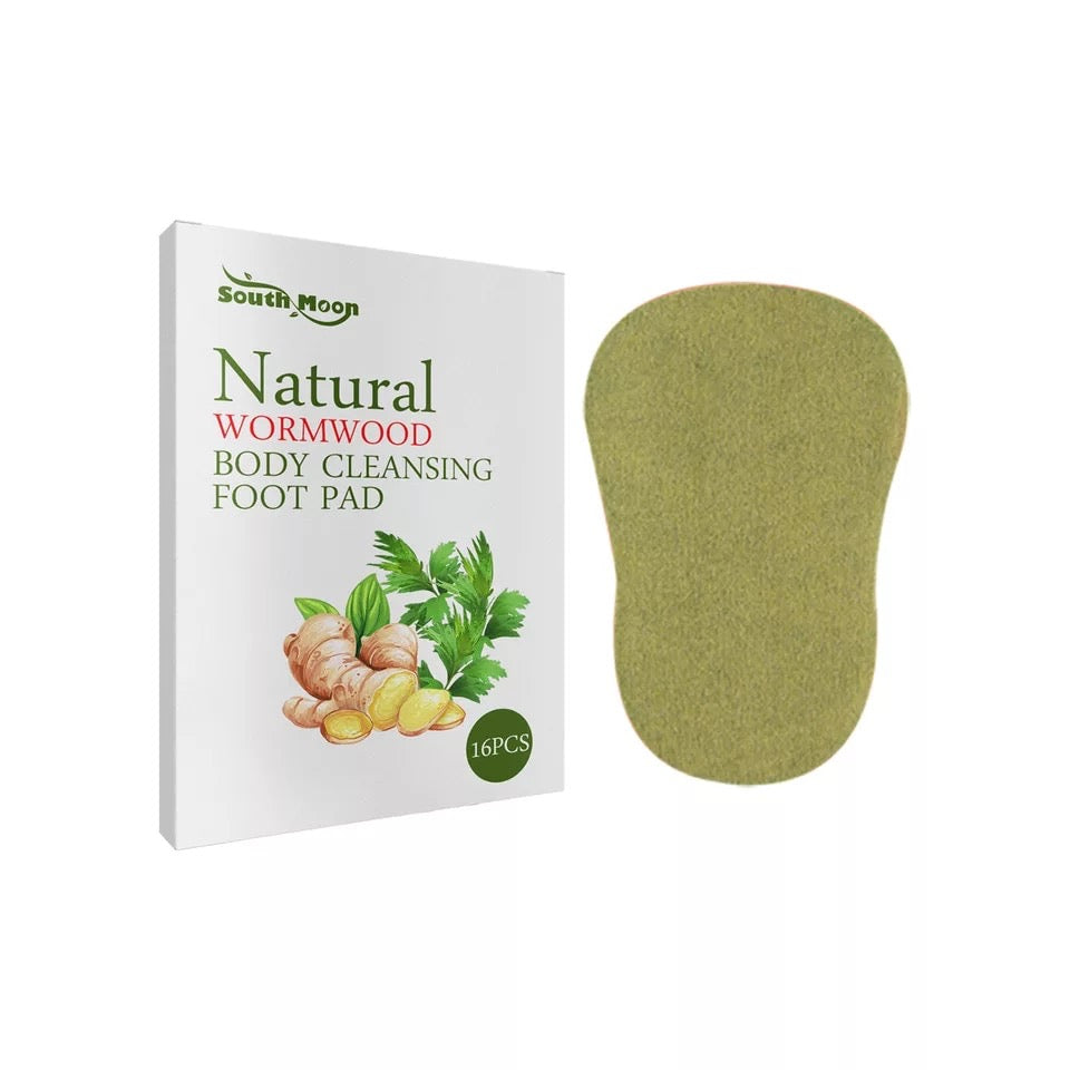 Parches desintoxicantes de ajenjo Natural para pies, calcomanías para aliviar el dolor y el estrés, pérdida de peso, almohadillas de limpieza para mejorar el sueño, 16 piezas MOD QQ-024