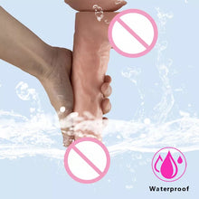Cargar imagen en el visor de la galería, Dildo realista con ventosa fuerte para mujer, juguete sexual suave  alta calidad realista MOD QS-B026
