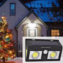Cargar imagen en el visor de la galería, Lámpara de led doble impermeable energía Solar alimentada por movimiento Sensor de cuerpo humano patio luz de pared al aire libre calle seguridad lámpara Mod TS-E672 - mychinashop.com
