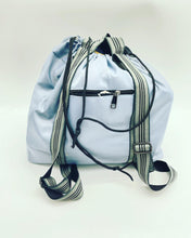 Cargar imagen en el visor de la galería, Maleta deportiva forma de bolsa gym Bolsa de nailon para Yoga y Fitness para mujer, Mochila deportiva con cordón, bolso de hombro, SM MOD 8338
