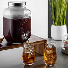 Cargar imagen en el visor de la galería, Dispensador De Bebidas Mason Jar 4 Litros Vidrio Etiqueta MOD 2801
