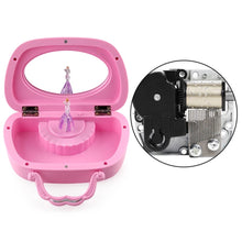 Cargar imagen en el visor de la galería, Caja giratoria de plástico para almacenamiento de joyas, cajas de música portátil para Ballet, chica bailarina MOD 9220
