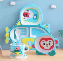Cargar imagen en el visor de la galería, Juego de plato con vaso y cubiertos kawaii MOD HB-852

