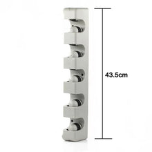Cargar imagen en el visor de la galería, Organizador de cocina de 3/4/5 posiciones, soporte de almacenamiento montado en la pared para fregonas, Escobas y cepillos ABS, organizador para el hogar MOD GH6403
