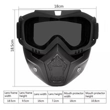 Cargar imagen en el visor de la galería, Marcará Godcha y moto desmontable gafas y filtro Modular de máscara de boca  MÁSCARA MOTO CROSS para Casco de motocicleta, flexible Mod MZ-1 - mychinashop.com
