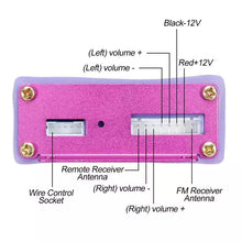 Cargar imagen en el visor de la galería, Sistema de alarma antirrobo para motocicleta, altavoz con Audio bluetooth, Radio FM, reproductor MP3, amplificador de música con Control remoto
