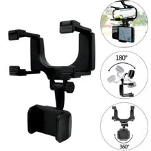 Cargar imagen en el visor de la galería, Soporte Universal de montaje de espejo retrovisor para coche, soporte para teléfono móvil, GPS, espejo retrovisor del coche, 360 ° - mychinashop.com
