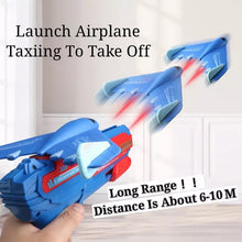 Cargar imagen en el visor de la galería, Pistola de lanzamiento de avión de burbujas para niños, juguete de deslizamiento al aire libre, catapulta vacía de un clic, tipo de pistola continua, lanzador de oscilación MOD DLM804
