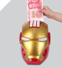 Cargar imagen en el visor de la galería, Alcancia electrónica con luz y música para niños, casco de Iron man con cerradura de contraseña, figuras de acción, modelo de juguete, decoración de escritorio MOD 6688-7
