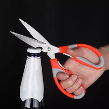 Cargar imagen en el visor de la galería, Tijeras de mango de goma y plástico, tijeras fuertes de cocina para el hogar, tijeras de acero inoxidable Mod JD-008 - mychinashop.com
