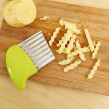 Cargar imagen en el visor de la galería, Rebanador de patatas fritas de acero inoxidable, cortador de masa, vegetales, frutas, arruga, cuchillo, cortador de patatas, máquina de patatas fritas Papas fritas onduladas Máquina para hacer papas fritas Rebanadora MOD16471-202
