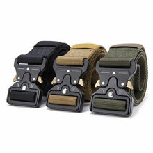 Cargar imagen en el visor de la galería, Cinturón militar de nailon táctico para hombre, correa de cintura de combate para entrenamiento de caza al aire libre con hebilla de Metal resistente, alta calidad - mychinashop.com
