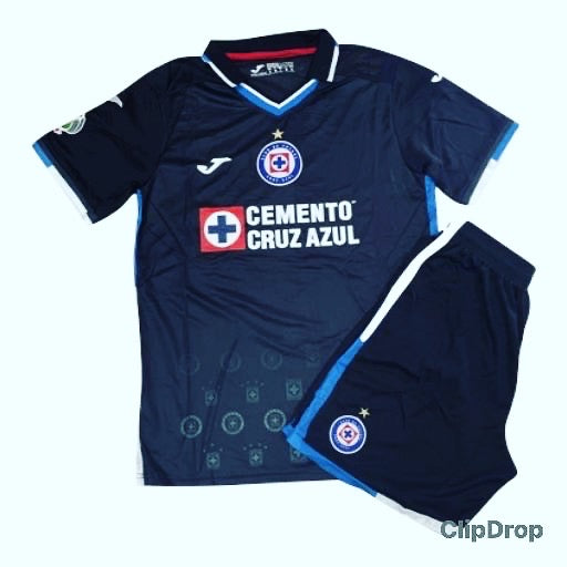 Juego de playera con short fútbol MOD CRUZ AZUL