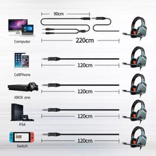 Cargar imagen en el visor de la galería, auriculares G800 con cable para videojuegos, cascos ligeros por encima de la oreja con micrófono para PS4, PC, teléfono móvil - mychinashop.com
