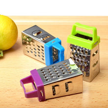 Cargar imagen en el visor de la galería, Rayador de ajos Mini rallador de acero inoxidable de cuatro lados para el hogar, cortador de verduras multifunción, dispositivo de cocina, accesorios de cocina
