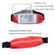 Cargar imagen en el visor de la galería, Riñonera impermeable para deportes al aire libre, bolsa de viaje con cremallera para teléfono móvil, impermeable, para correr MOD RUN-09
