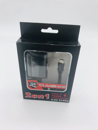 Cargador turbo 3 diferented entradas iphone,samsung,tipo C TRASHINE MOD GC-549CU - mychinashop.com