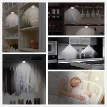 Cargar imagen en el visor de la galería, Luces LED inalámbricas para dormitorio, lámpara de noche de armario regulable con Control remoto, 3W, luz LED para debajo de gabinete - mychinashop.com
