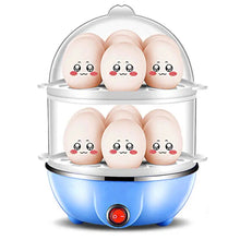 Cargar imagen en el visor de la galería, Hervidor eléctrico de huevos, minivaporera automática de doble capa, herramienta de cocina para desayuno, MOD ZE-2288
