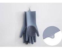 Cargar imagen en el visor de la galería, Guante  de lavado con cepillo de limpieza de cocina guante de lavado para el hogar 100% de grado alimenticio guantes para lavar platos MOD GH1292
