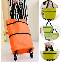 Cargar imagen en el visor de la galería, Bolsa de compras plegable, organizador de compras de verduras, portátil, con ruedas ,carrito de mandado
